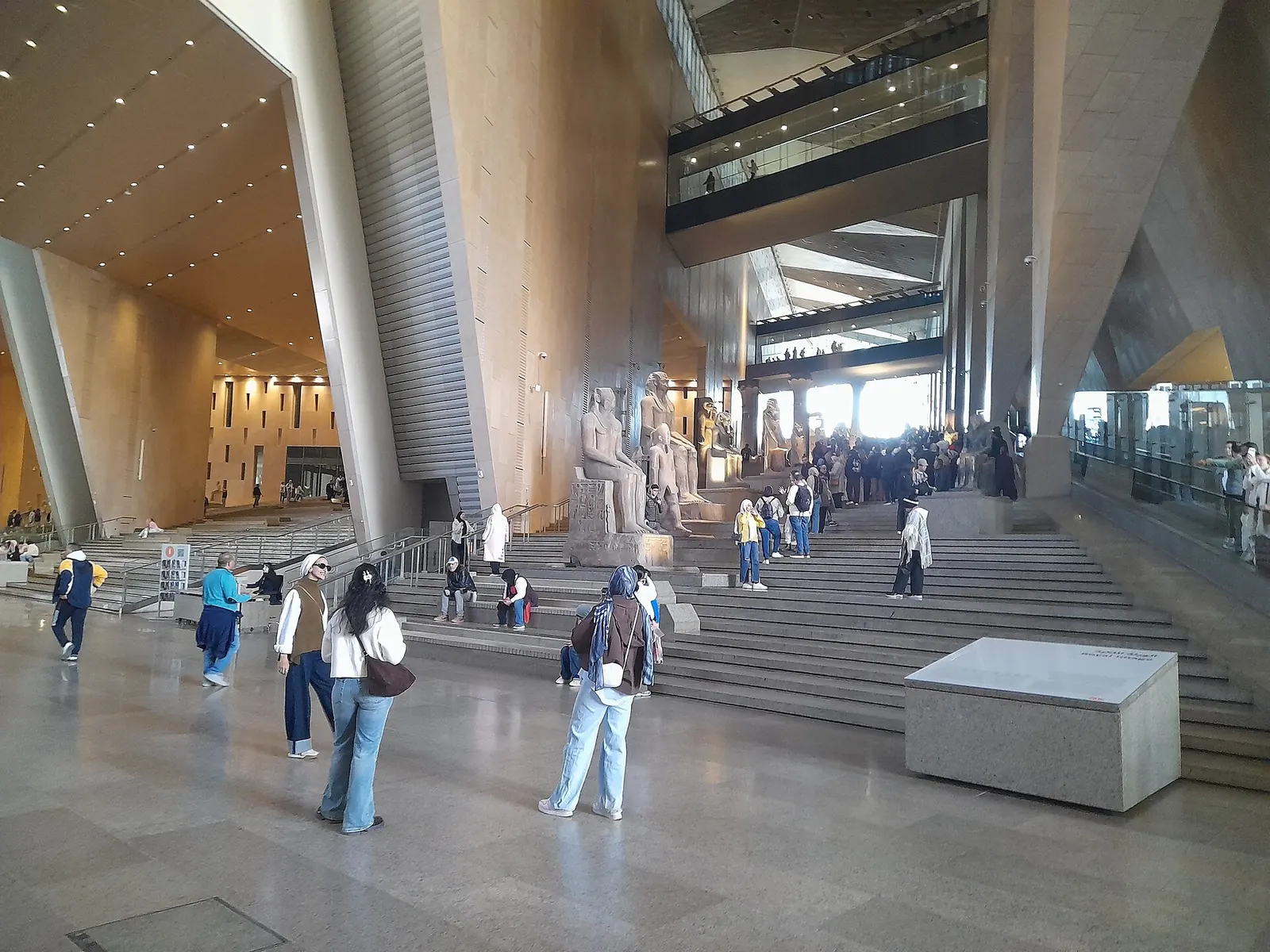 Contemporary museum architecture housing ancient objects